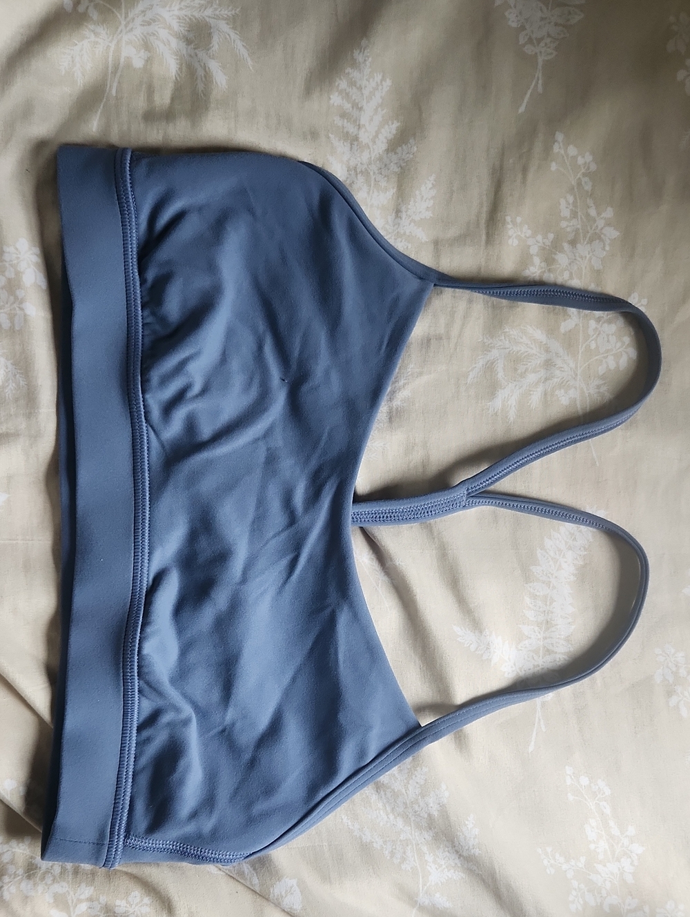 Lululemon Flow Y Sports Bra Size 8 Blue